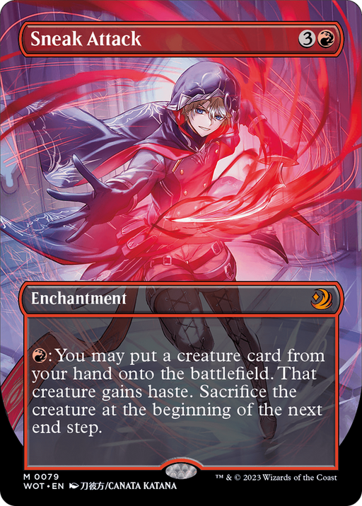 Sneak Attack (Anime Borderless) (WOT-079) [Wilds of Eldraine: Enchanting Tales] (Borderless) MTG Single Wizards of the Coast