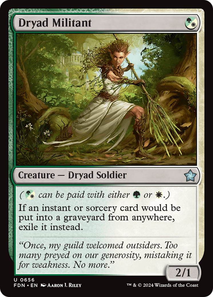 Dryad Militant (FDN-656) [Foundations] MTG Single Wizards of the Coast