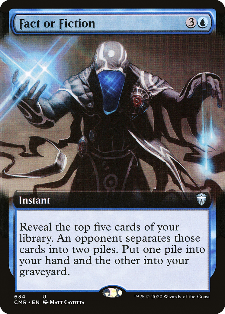 Fact or Fiction (CMR-634) [Commander Legends] (Extended Art) MTG Single Wizards of the Coast
