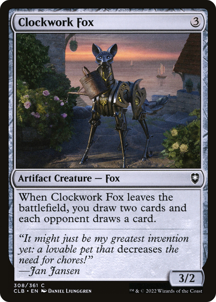 Clockwork Fox (CLB-308) [Commander Legends: Battle for Baldur's Gate] MTG Single Wizards of the Coast