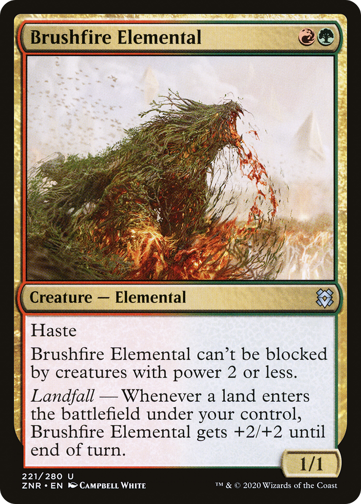 Brushfire Elemental (ZNR-221) [Zendikar Rising] Foil MTG Single Wizards of the Coast
