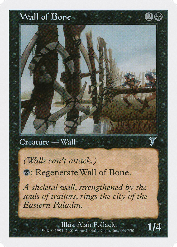 Wall of Bone (7ED-169) [7th Edition] MTG Single Wizards of the Coast