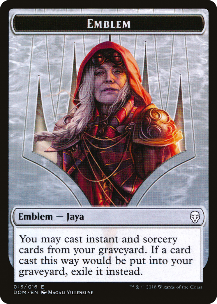 Emblem - Jaya Ballard (DOM-015) [Tokens] Dominaria Tokens MTG Single Wizards of the Coast