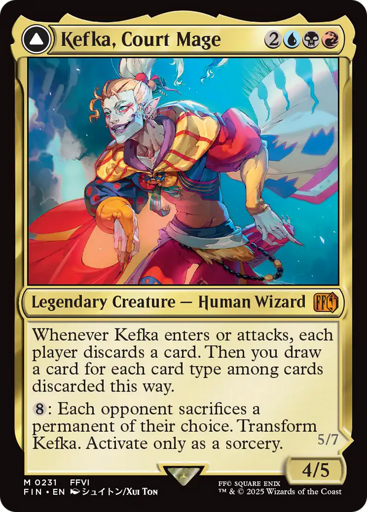 Kefka, Court Mage // Kefka, Ruler of Ruin (FIN-231) [FINAL FANTASY] Foil MTG Single Wizards of the Coast