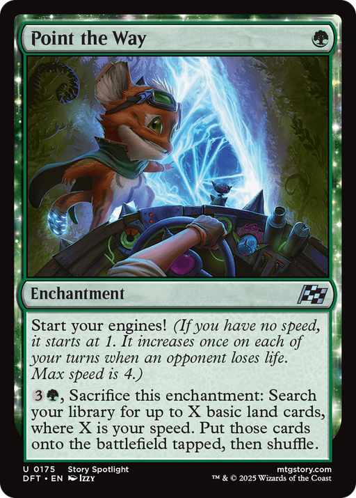 Point the Way (DFT-175) [Aetherdrift] Foil MTG Single Wizards of the Coast