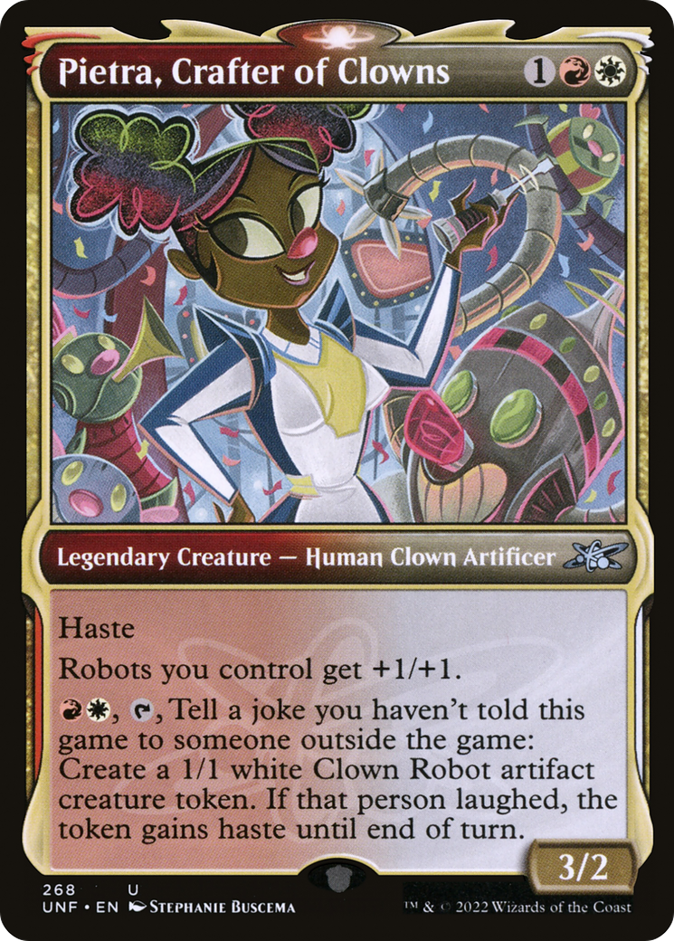 Pietra, Crafter of Clowns (UNF-268) [Unfinity] (Showcase) Foil MTG Single Wizards of the Coast