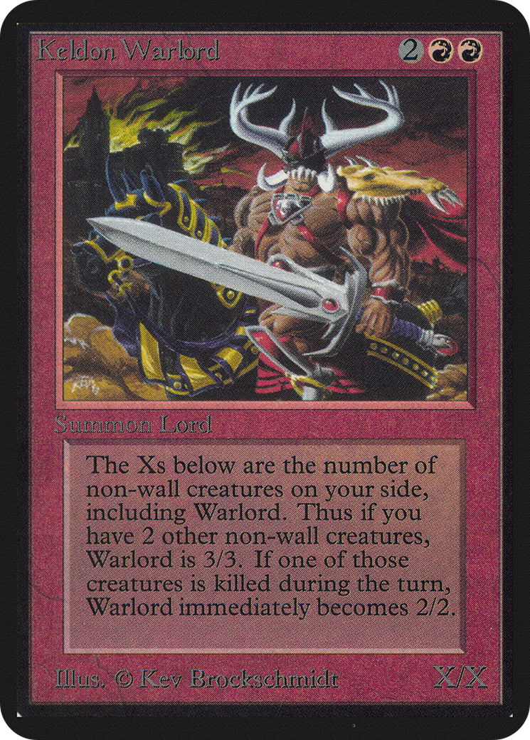 Keldon Warlord (LEA-160) [Oldschool] Limited Edition Alpha MTG Single Wizards of the Coast