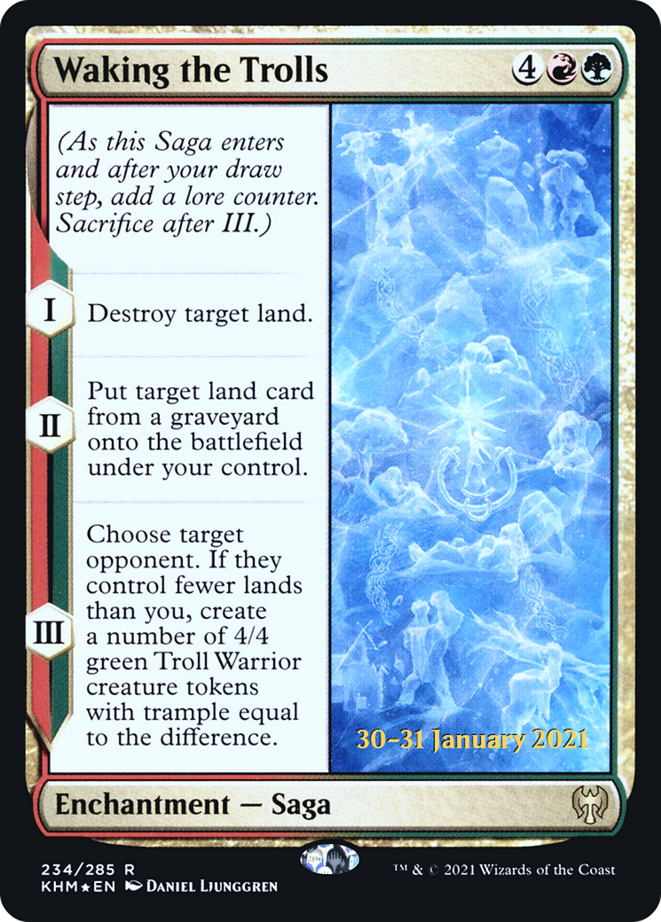Waking the Trolls (PRE-234) [Kaldheim Promos] Foil MTG Single Wizards of the Coast