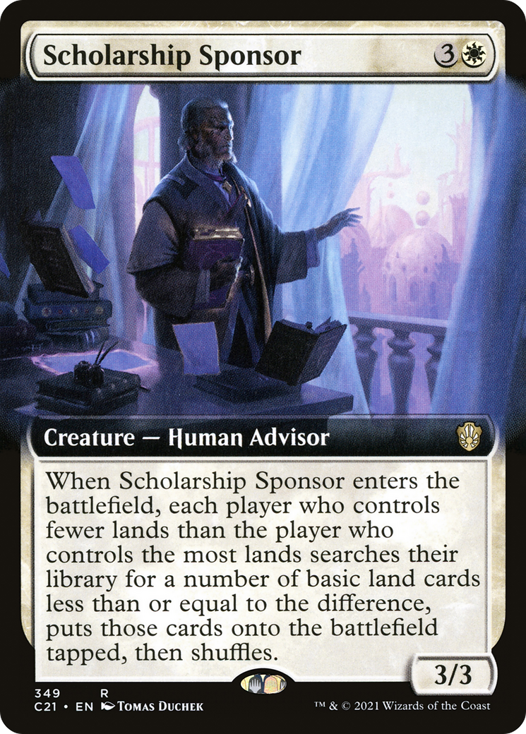 Scholarship Sponsor (C21-349) [Commander 2021] (Extended Art) MTG Single Wizards of the Coast