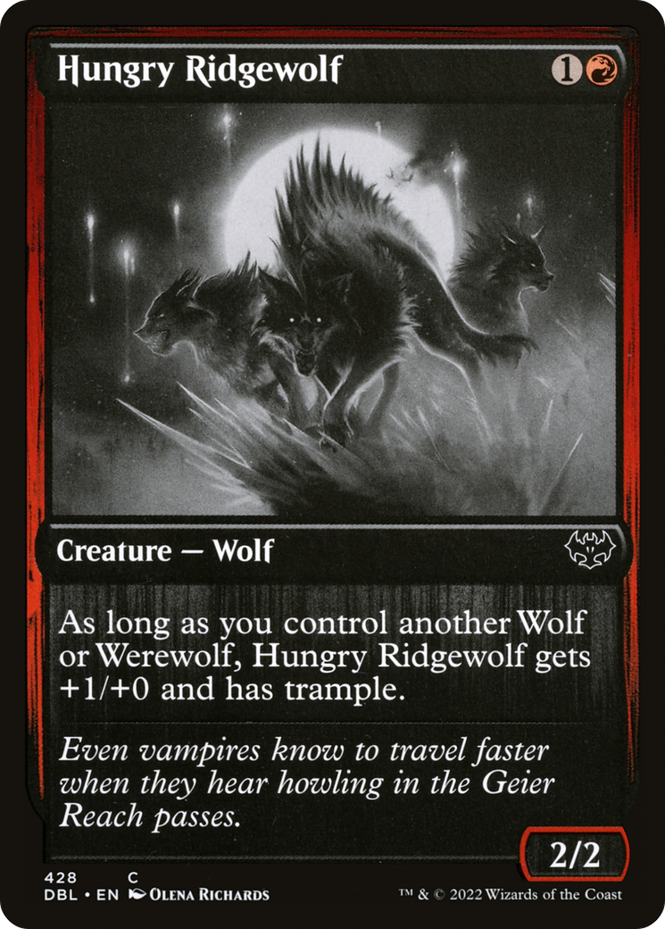 Hungry Ridgewolf (DBL-428) [Innistrad: Double Feature] MTG Single Wizards of the Coast