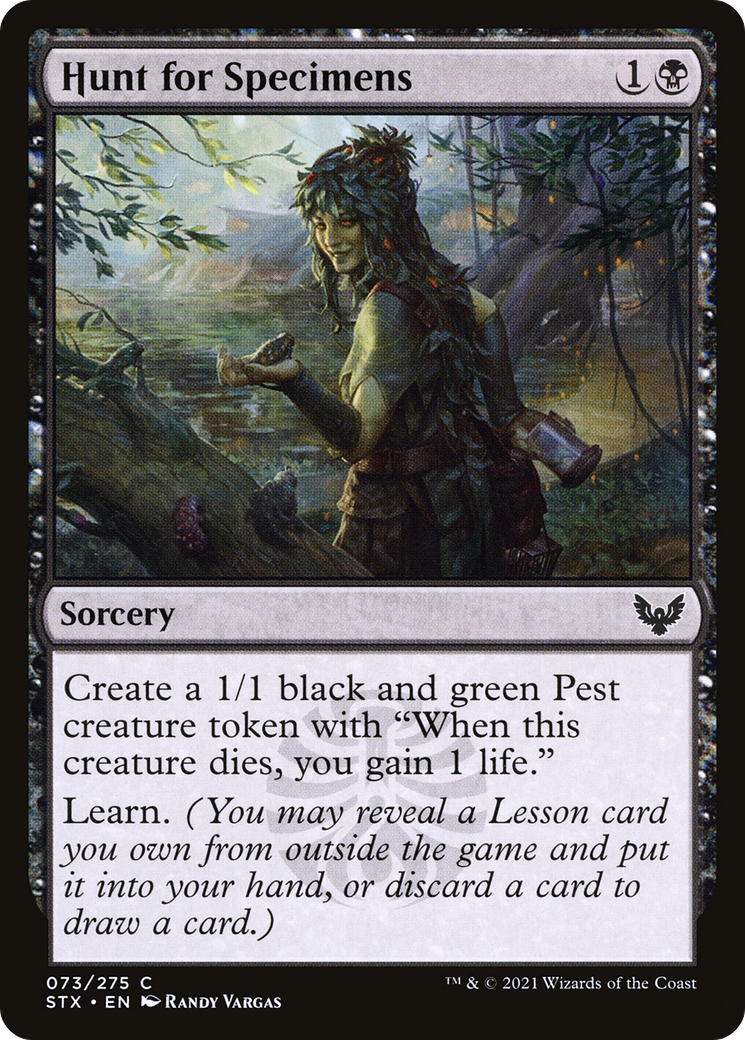 Hunt for Specimens (STX-073) [Strixhaven: School of Mages] MTG Single Wizards of the Coast