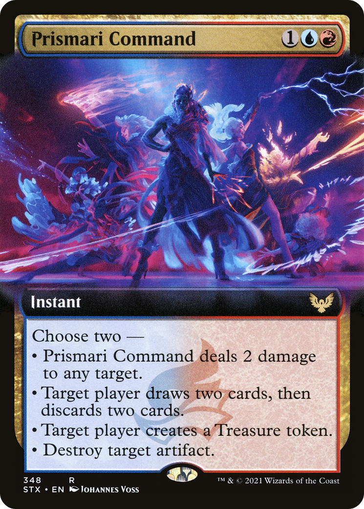 Prismari Command (STX-348) [Strixhaven: School of Mages] (Extended Art) Foil MTG Single Wizards of the Coast