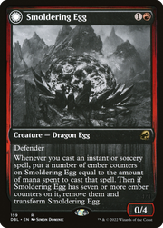 Smoldering Egg // Ashmouth Dragon (DBL-159) [Innistrad: Double Feature] Foil MTG Single Wizards of the Coast