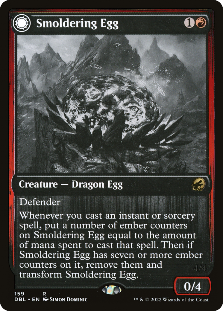 Smoldering Egg // Ashmouth Dragon (DBL-159) [Innistrad: Double Feature] MTG Single Wizards of the Coast