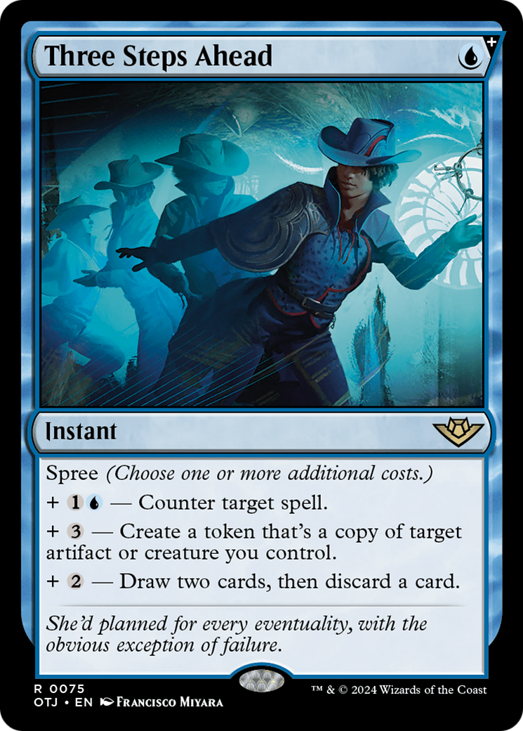 Three Steps Ahead (OTJ-075) [Outlaws of Thunder Junction] Foil MTG Single Wizards of the Coast