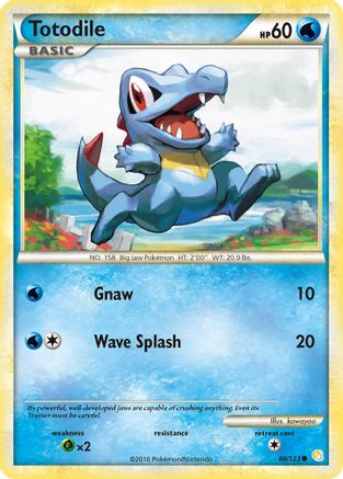 Totodile (86/123) Reverse Holofoil [HGSS: Base Set] Pokemon Single Pokémon