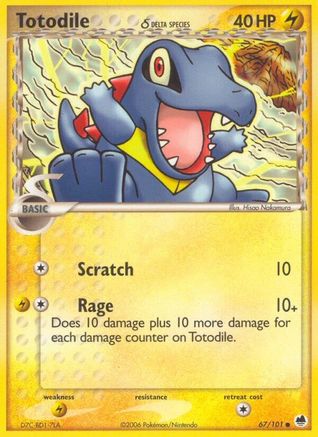 Totodile (Delta Species) (67/101) [EX: Dragon Frontiers] Pokemon Single Pokémon