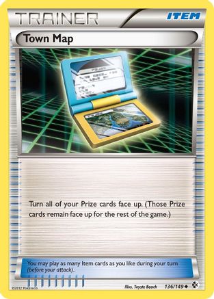 Town Map (136/149) Reverse Holofoil [BW: Boundaries Crossed] Pokemon Single Pokémon