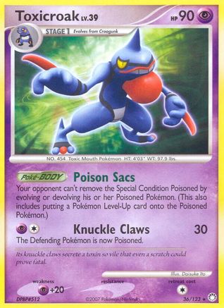 Toxicroak (/123) Reverse Holofoil [DP: Mysterious Treasures] Pokemon Single Pokémon