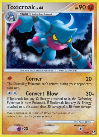 Toxicroak (11/99) Reverse Holofoil [Platinum: Arceus] Pokemon Single Pokémon