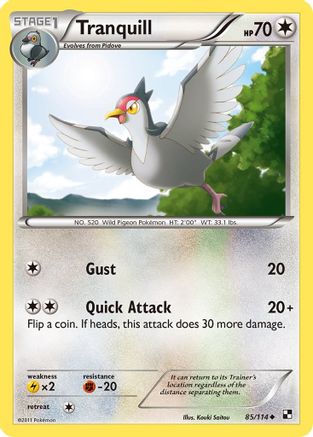 Tranquill (/114) Reverse Holofoil [BW: Base Set] Pokemon Single Pokémon