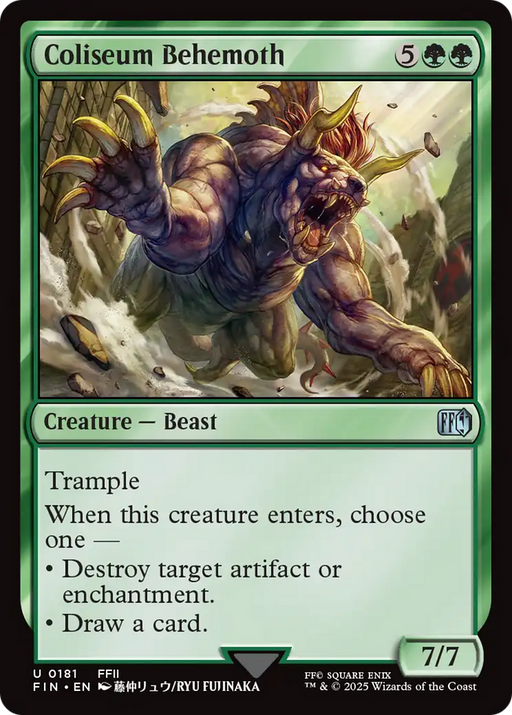 Coliseum Behemoth (FIN-181) [FINAL FANTASY] Foil MTG Single Wizards of the Coast