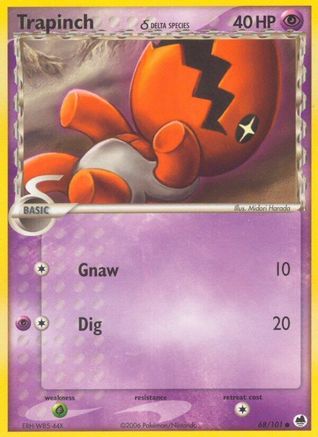 Trapinch - 068/101 (Delta Species) (68/101) [EX: Dragon Frontiers] Pokemon Single Pokémon
