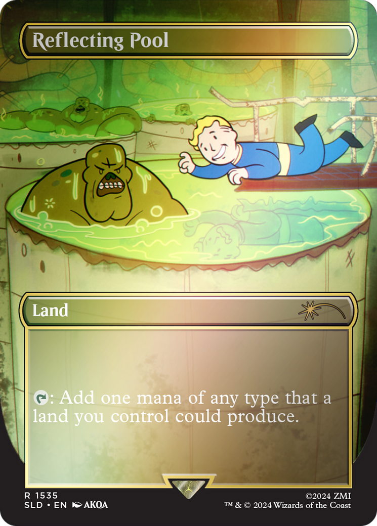 Reflecting Pool (SLD-1535★) [Secret Lair] Drop (Borderless) Foil MTG Single Wizards of the Coast