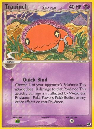 Trapinch - 069/101 (Delta Species) (69/101) Reverse Holofoil [Dragon Frontiers] Pokemon Single Pokémon