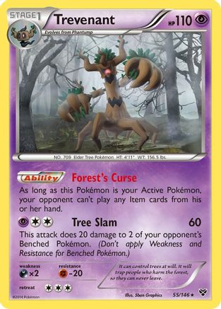 Trevenant (55/146) Reverse Holofoil [XY: Base Set] Pokemon Single Pokémon