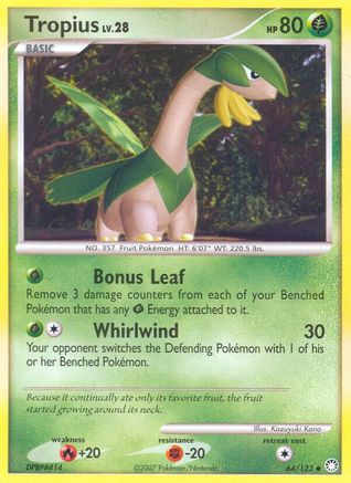 Tropius (64/123) Reverse Holofoil [DP: Mysterious Treasures] Pokemon Single Pokémon