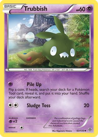 Trubbish 63/135 [BW: Plasma Storm] Pokemon Single Pokémon
