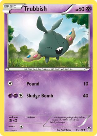 Trubbish (64/135) Reverse Holofoil [BW: Plasma Storm] Pokemon Single Pokémon