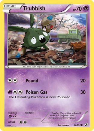 Trubbish (67/113) Reverse Holofoil [BW: Legendary Treasures] Pokemon Single Pokémon