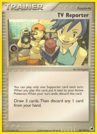 TV Reporter (82/101) Reverse Holofoil [EX: Dragon Frontiers] Pokemon Single Pokémon