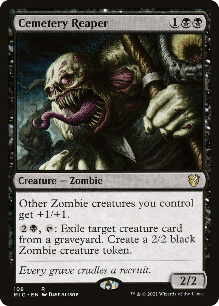 Cemetery Reaper (MIC-108) [Midnight Hunt Commander] MTG Single Wizards of the Coast