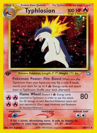 Typhlosion (18) (/111) 1st Edition Holofoil [Vintage: Neo Genesis] Pokemon Single Pokémon