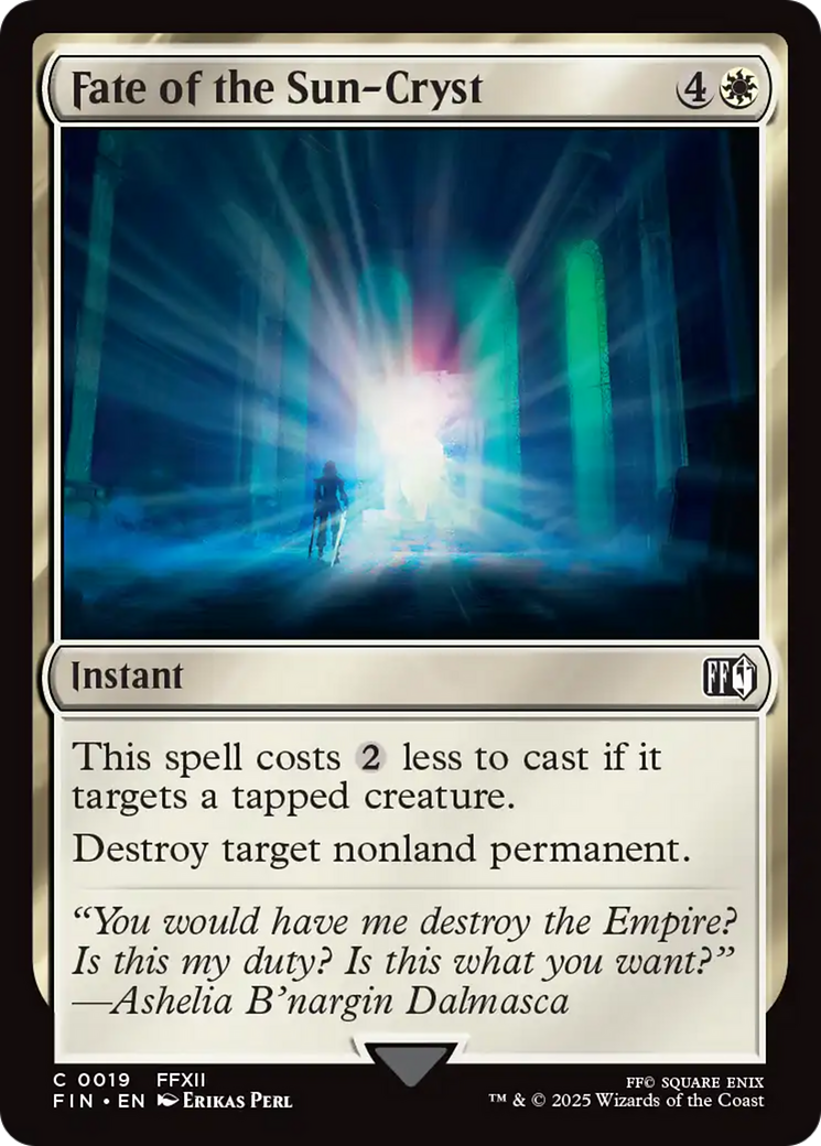 Fate of the Sun-Cryst (FIN-019) [FINAL FANTASY] MTG Single Wizards of the Coast
