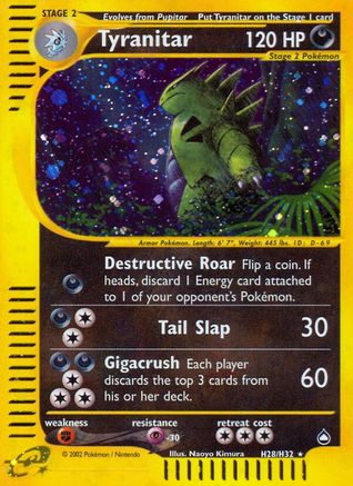Tyranitar (H28) (/147) Holofoil [Vintage: Aquapolis] Pokemon Single Pokémon
