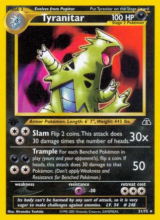 Tyranitar (31/75) 1st Edition [Vintage: Neo Discovery] Pokemon Single Pokémon