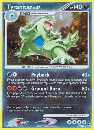 Tyranitar (/123) Reverse Holofoil [DP: Mysterious Treasures] Pokemon Single Pokémon