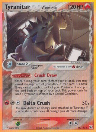 Tyranitar (Delta Species) (16/113) Reverse Holofoil [EX: Delta Species] Pokemon Single Pokémon