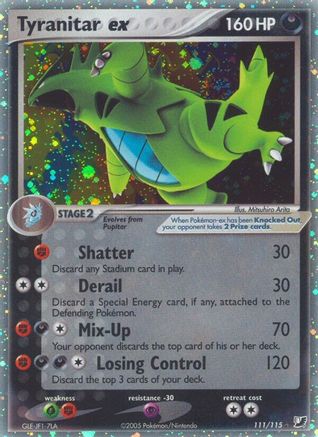Tyranitar ex 111/115 Holofoil [EX: Unseen Forces] Pokemon Single Pokémon