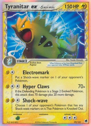 Tyranitar ex (Delta Species) (/101) Holofoil [EX: Dragon Frontiers] Pokemon Single Pokémon