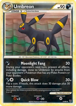 Umbreon (10/90) Reverse Holofoil [HGSS: Undaunted] Pokemon Single Pokémon
