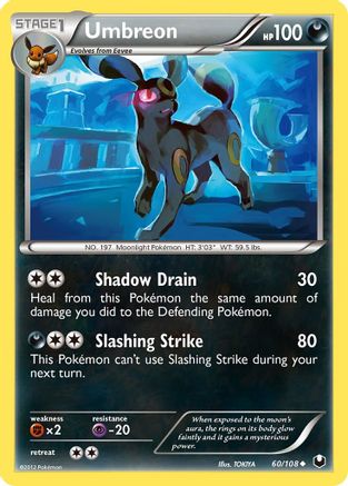 Umbreon (60/108) Reverse Holofoil [BW: Dark Explorers] Pokemon Single Pokémon