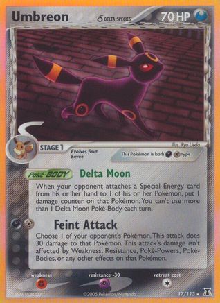 Umbreon (Delta Species) (17/113) [EX: Delta Species] Pokemon Single Pokémon
