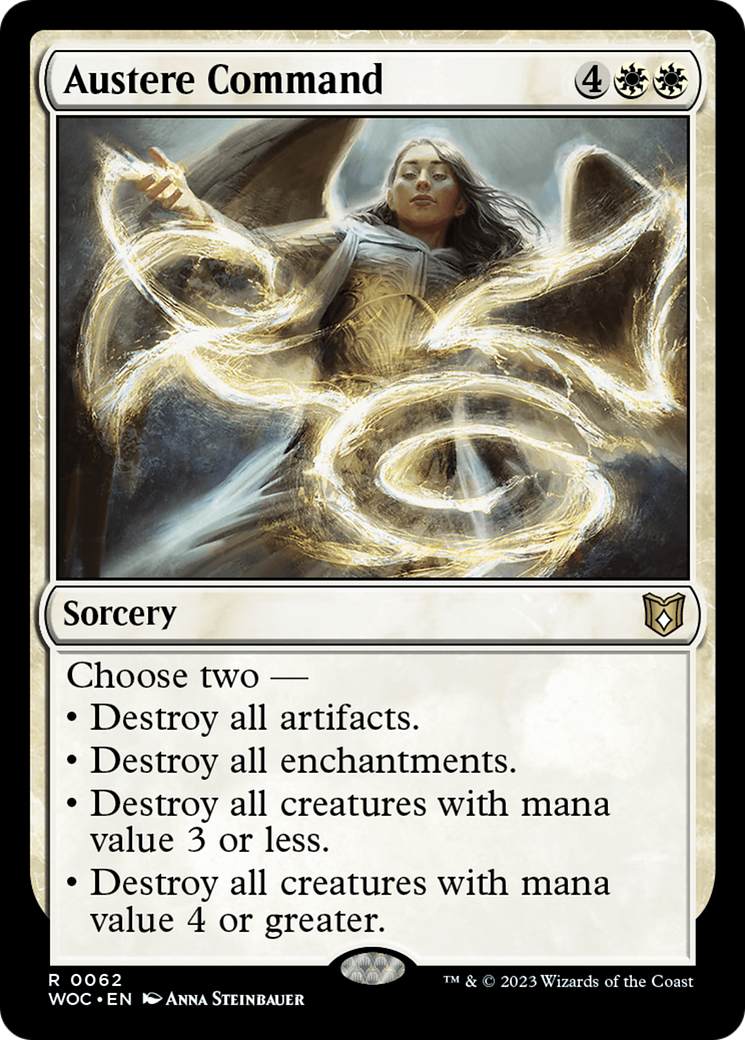 Austere Command (WOC-062) [Wilds of Eldraine Commander] MTG Single Wizards of the Coast