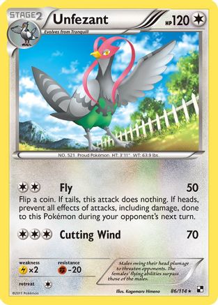 Unfezant (/114) Reverse Holofoil [BW: Base Set] Pokemon Single Pokémon