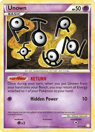Unown (54/123) Reverse Holofoil [HGSS: Base Set] Pokemon Single Pokémon
